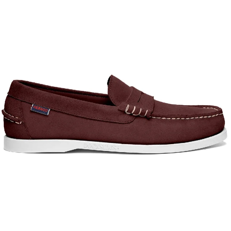 Men's loafers in a neutral color like black or brownDan Boat Roughout - Bordeaux & Violet Burnished Men's loafers in a neutral color like black or brownDan Boat Roughout - Bordeaux & Violet Burnished