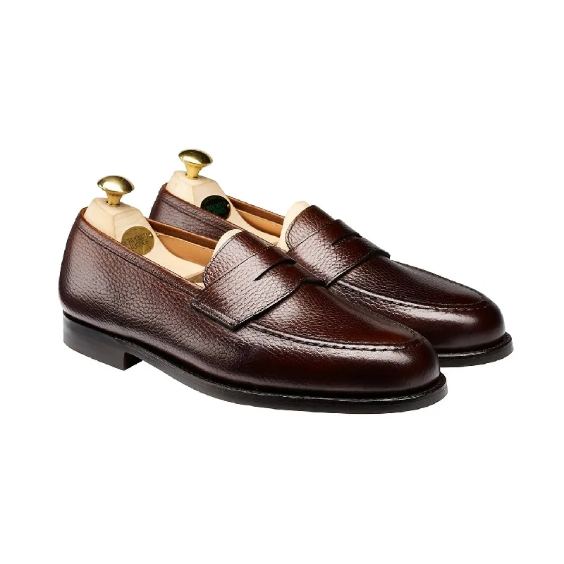 Suede men's loafers for a soft and luxurious feelBoston Dark Brown Country Calf Grain