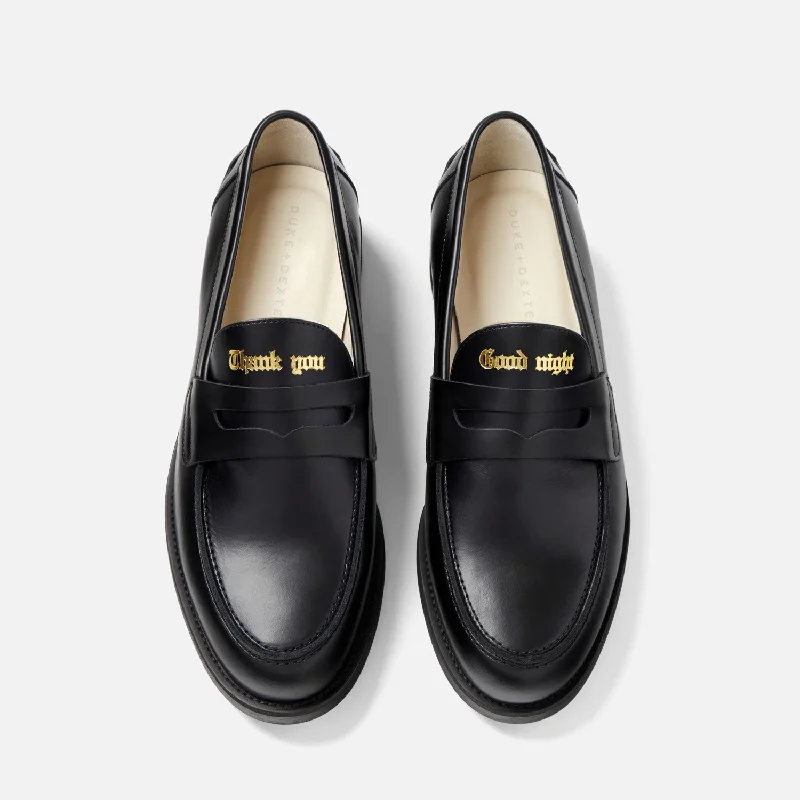 Men's loafers with a leather lacing systemWilde Thank You, Good Night Penny Loafer - Men's