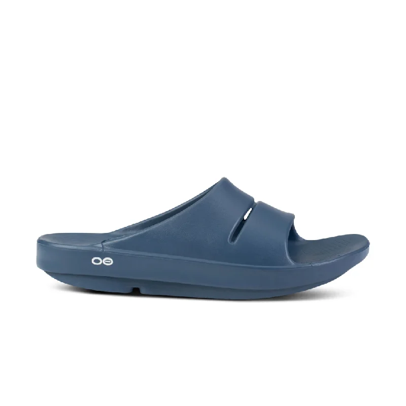 Men's sandals with a shock - absorbing insoleMen's sandals with a shock - absorbing insoleOOFOS OOahh Slide - Moroccan Blue Men's sandals with a shock - absorbing insoleMen's sandals with a shock - absorbing insoleOOFOS OOahh Slide - Moroccan Blue