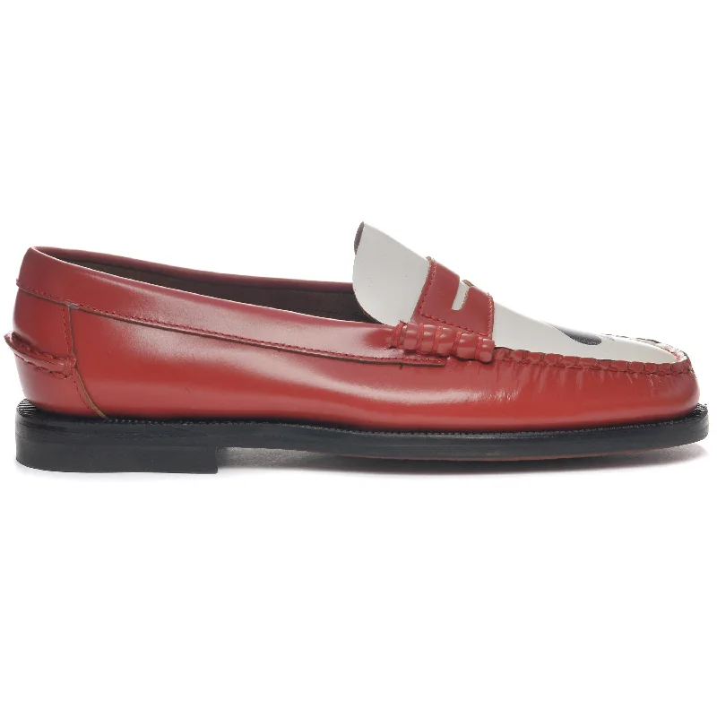 Men's loafers with a memory foam insoleClassic Dan Gambling - Red / White / Black
