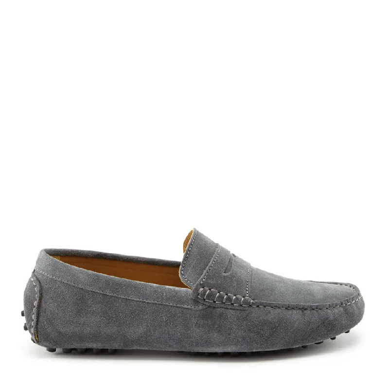 Slip - on men's loafers for easy wearPenny Driving Loafers, slate grey suede