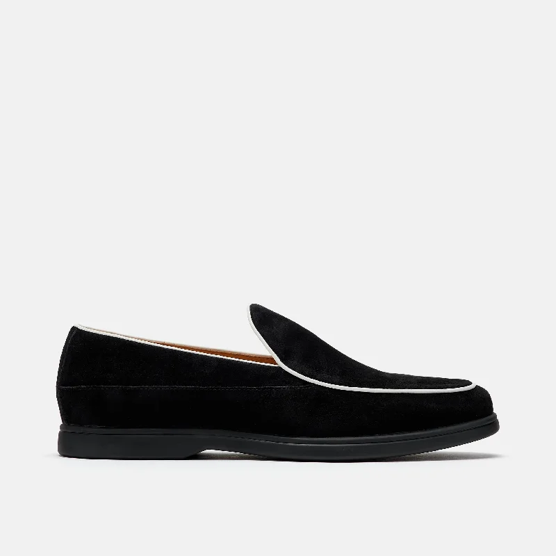 Men's loafers with a tassel front for a classic look Men's loafers with a tassel front for a classic look Suede men's loafers for a soft and luxurious feelAlessandro Black Suede Venetian Loafers Men's loafers with a tassel front for a classic look Men's loafers with a tassel front for a classic look Suede men's loafers for a soft and luxurious feelAlessandro Black Suede Venetian Loafers