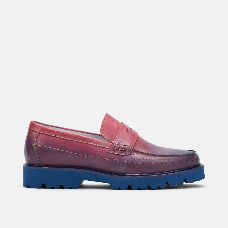 Men's loafers with a pointed toe for a stylish appearance Men's loafers with a pointed toe for a stylish appearance Men's loafers with a contrast stitching detailAdler Blue Purple Ombré Leather Penny Loafers Men's loafers with a pointed toe for a stylish appearance Men's loafers with a pointed toe for a stylish appearance Men's loafers with a contrast stitching detailAdler Blue Purple Ombré Leather Penny Loafers