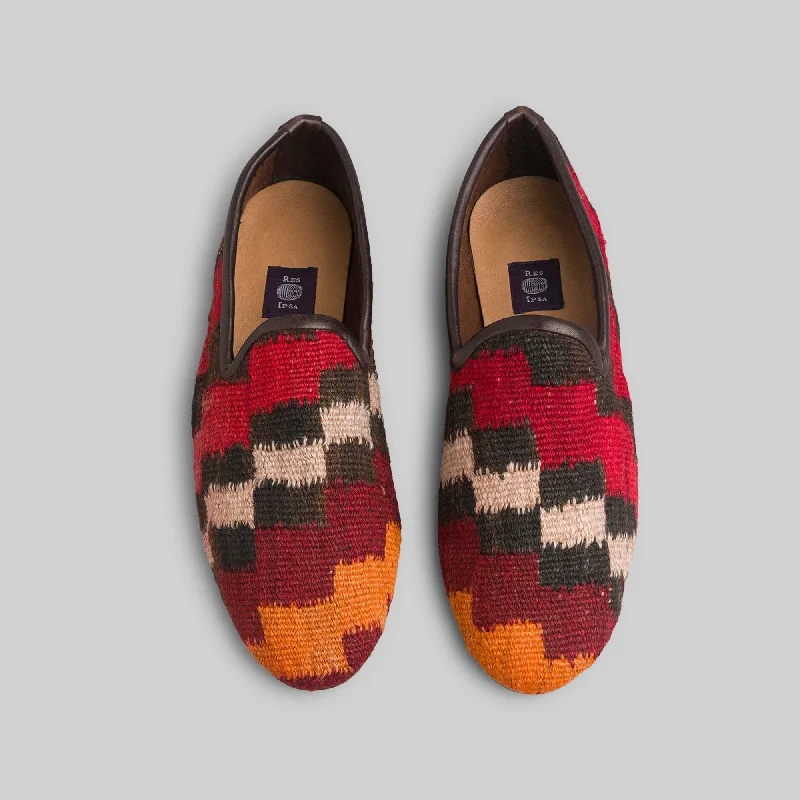 Men's loafers with a low - heeled designMen's Kilim Loafer Size 12