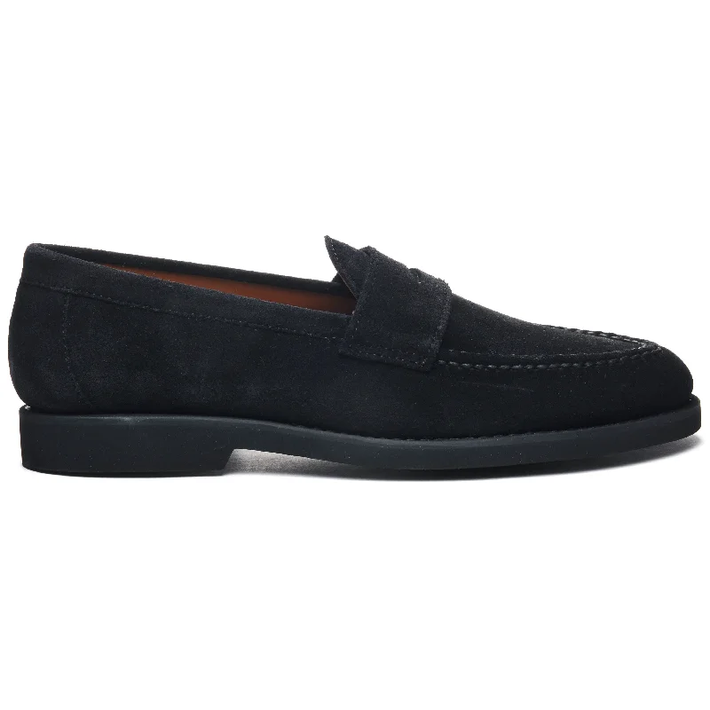 Men's loafers with a moc - toe designRyan Suede Polaris - Navy Blue