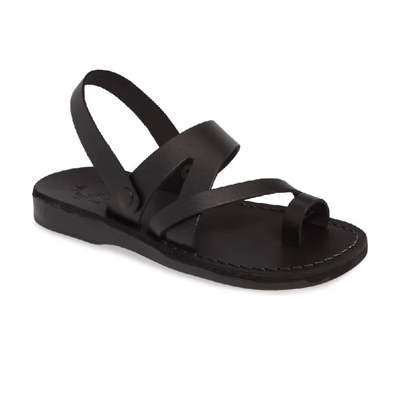 Men's sandals with a wide strap for supportBenjamin - Leather Slingback Sandal | Black