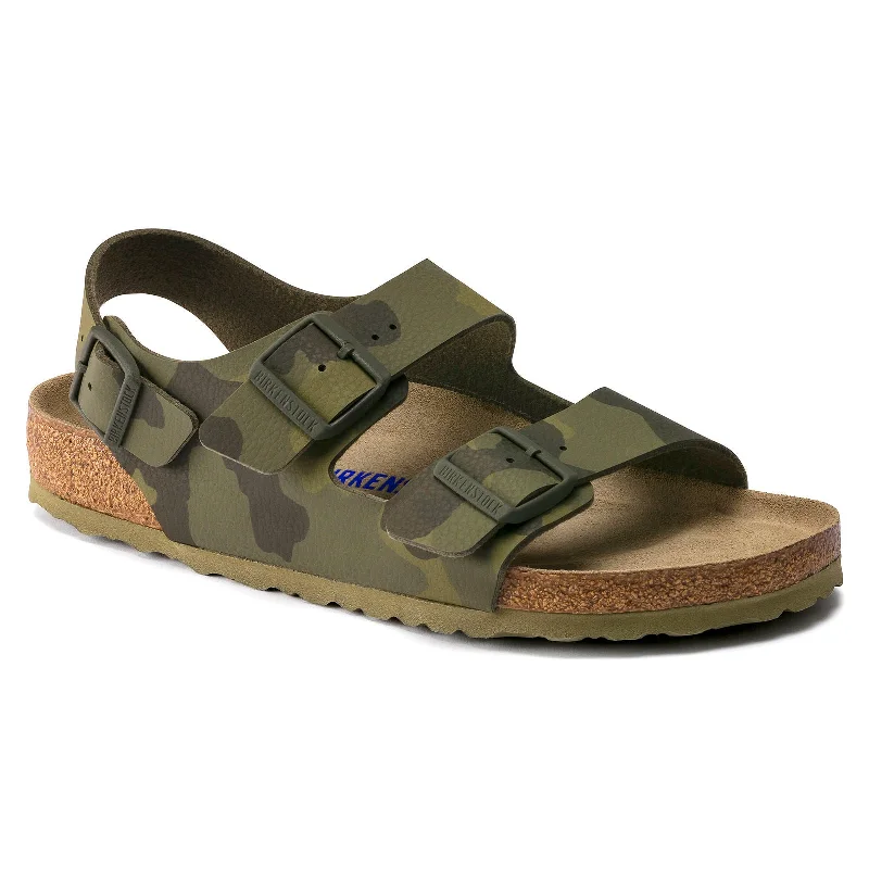 Men's sandals with a decorative buckle or charmMen's sandals with a decorative buckle or charmBirkenstock Milano Soft Footbed Desert Soil