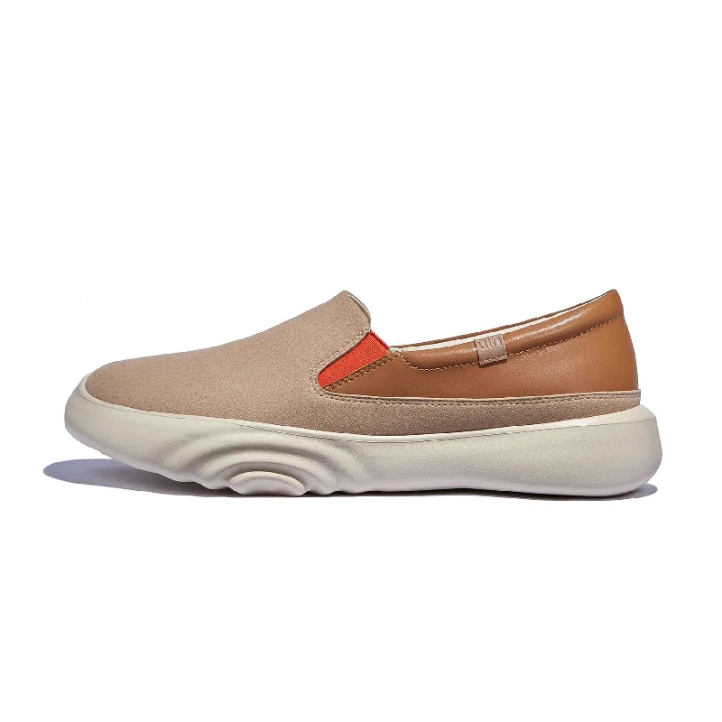 Men's loafers with a moc - toe designSesame Brown Denia II Men