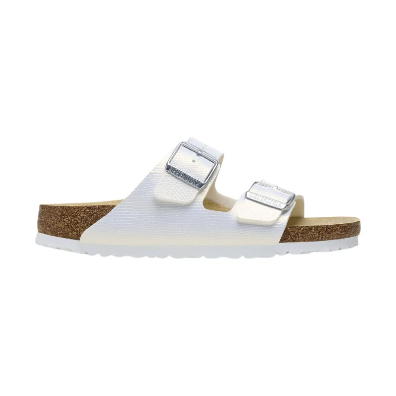 Men's leather sandals with an adjustable strapMen's leather sandals with an adjustable strapBirkenstock Arizona Birko Flor Embossed Sandal - Shiny White Men's leather sandals with an adjustable strapMen's leather sandals with an adjustable strapBirkenstock Arizona Birko Flor Embossed Sandal - Shiny White