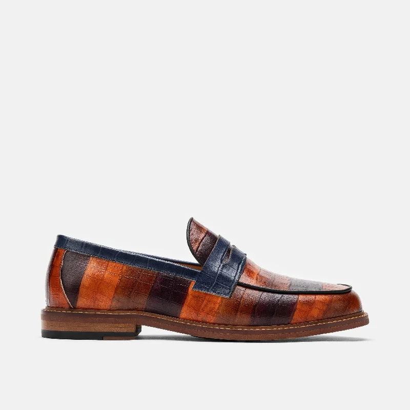 Men's loafers with a pointed toe for a stylish appearanceCalum Badlands Leather Penny Loafers