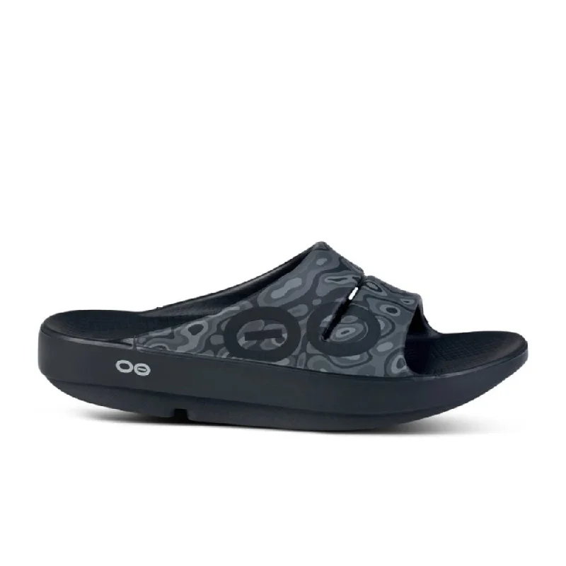 Men's leather sandals with an adjustable strapMen's leather sandals with an adjustable strapOOFOS OOahh Sport Slide - Black Water Camo Men's leather sandals with an adjustable strapMen's leather sandals with an adjustable strapOOFOS OOahh Sport Slide - Black Water Camo
