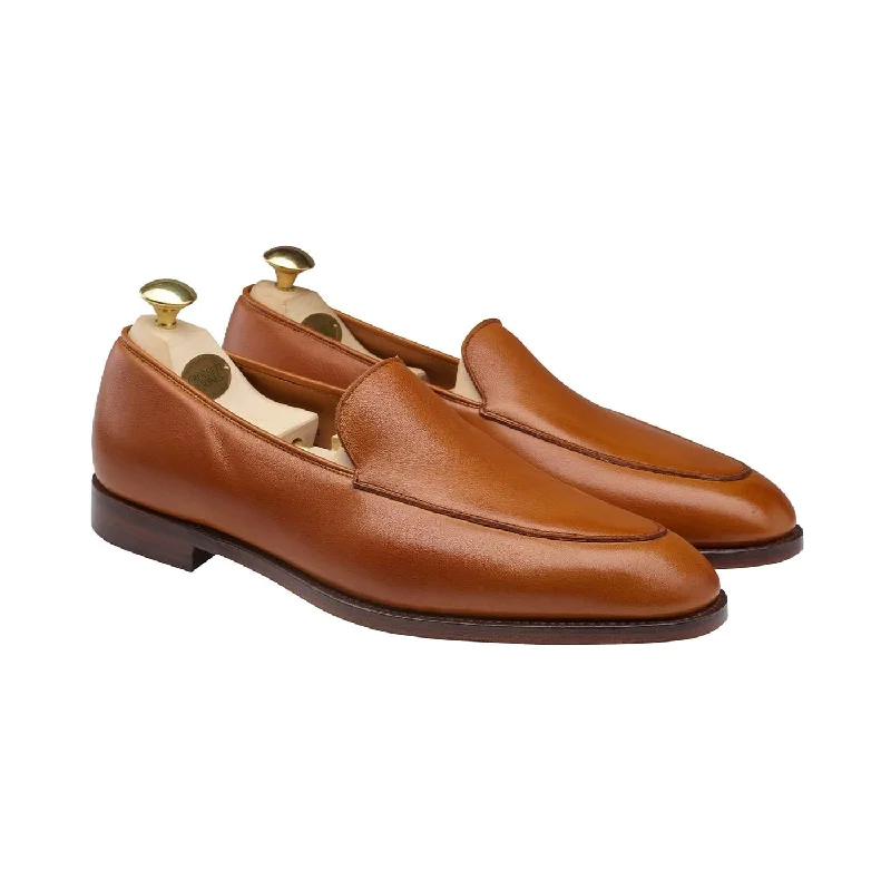 Men's loafers in a neutral color like black or brownCannes Tan Milled Calf
