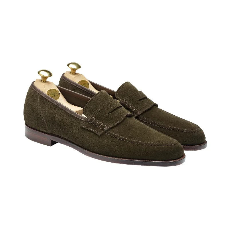 Men's loafers with a pointed toe for a stylish appearance Men's loafers with a pointed toe for a stylish appearance Men's loafers with a contrast stitching detailSeaton Earth Green Suede Men's loafers with a pointed toe for a stylish appearance Men's loafers with a pointed toe for a stylish appearance Men's loafers with a contrast stitching detailSeaton Earth Green Suede