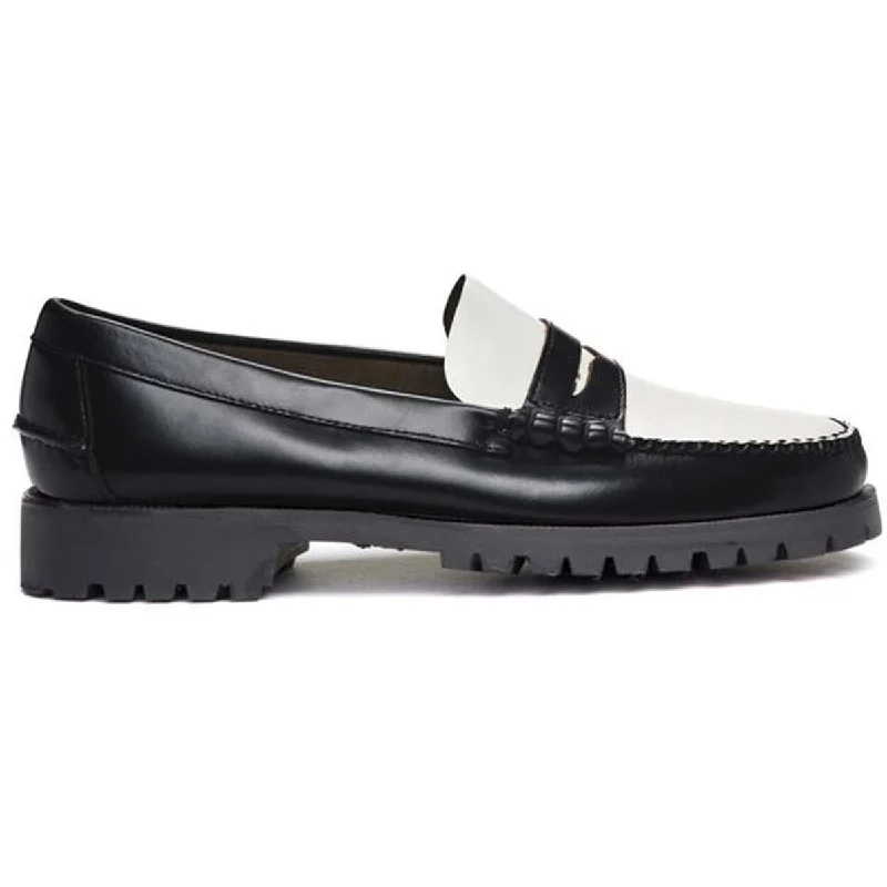 Men's loafers with a leather lining for comfortDan Lug - Black & White