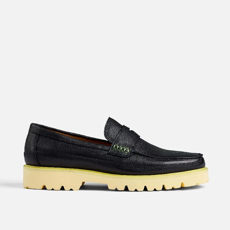Men's loafers with a removable insole for cleaning Men's loafers with a removable insole for cleaning Men's loafers with a moc - toe designAdler Black Neon Leather Penny Loafers Men's loafers with a removable insole for cleaning Men's loafers with a removable insole for cleaning Men's loafers with a moc - toe designAdler Black Neon Leather Penny Loafers