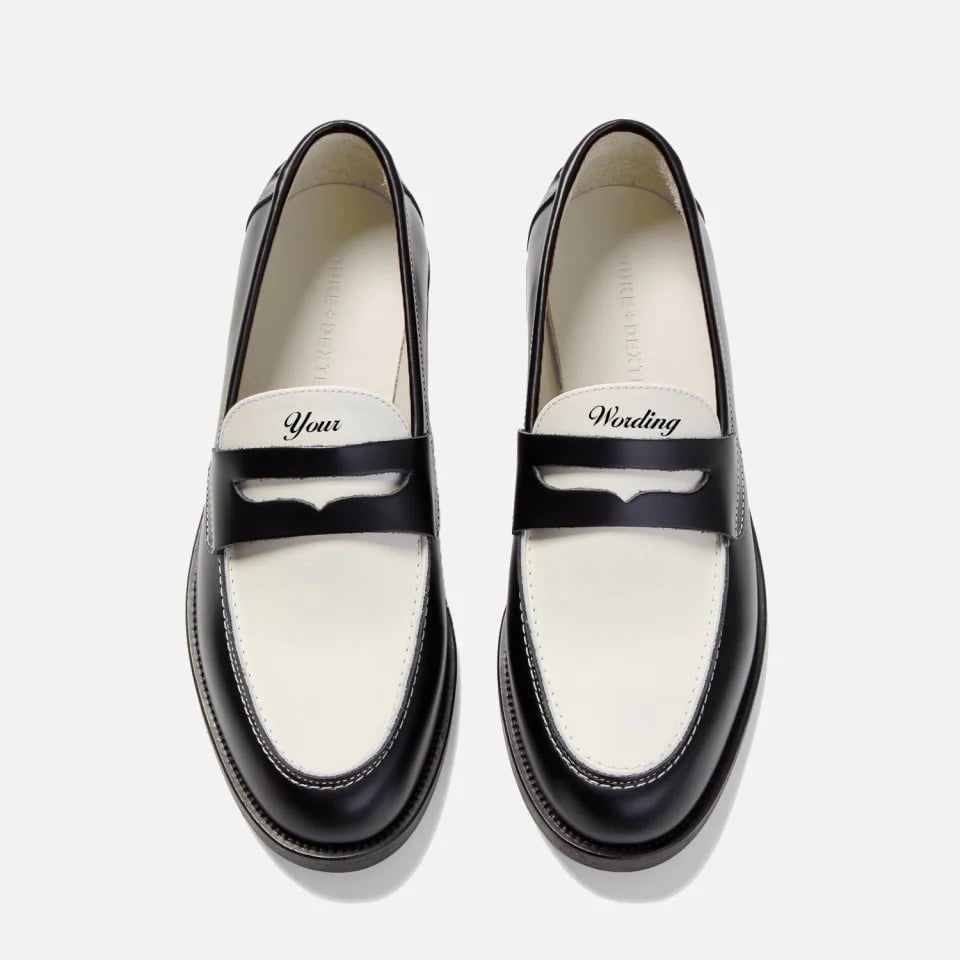 Men's loafers with a tassel front for a classic lookHand-Painted Lettering Penny Loafer - Men's
