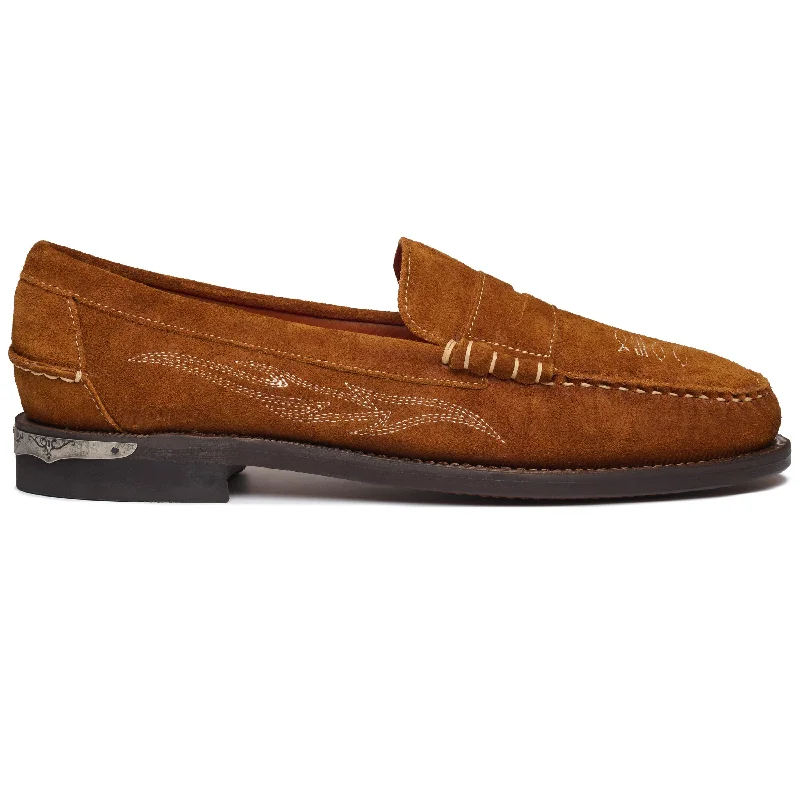 Men's loafers with a decorative buckleDan Dallas -  Brown Cognac