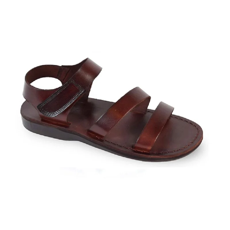 Men's sandals in a neutral color like black or brownJared - Leather Velcro Strap Sandal | Brown Men's sandals in a neutral color like black or brownJared - Leather Velcro Strap Sandal | Brown