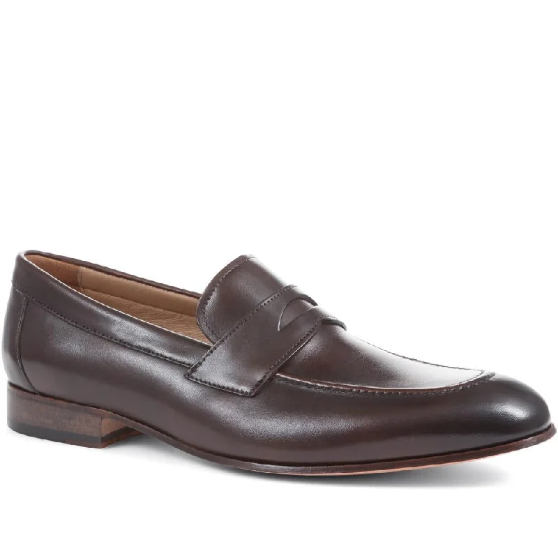 Men's loafers with a moc - toe designRoscoe Penny Loafers - ROSCOE / 321 660