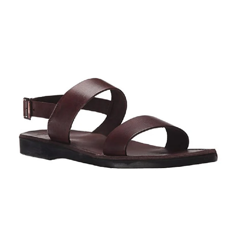 Men's sandals with a perforated leather upper for ventilationGolan - Leather Two Strap Sandal | Brown Men's sandals with a perforated leather upper for ventilationGolan - Leather Two Strap Sandal | Brown