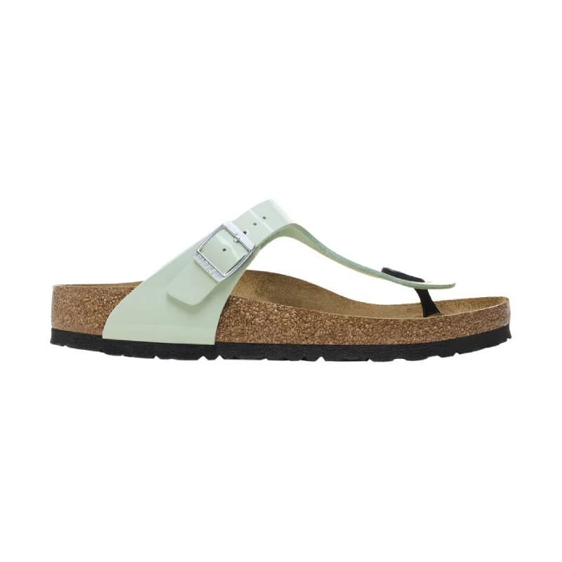 Men's sandals with a cushioned footbedMen's sandals with a cushioned footbedBirkenstock Gizeh Birko Flor Patent Sandal - Surf Green - ONLINE STORE CREDIT/EXCHANGE ONLY Men's sandals with a cushioned footbedMen's sandals with a cushioned footbedBirkenstock Gizeh Birko Flor Patent Sandal - Surf Green - ONLINE STORE CREDIT/EXCHANGE ONLY