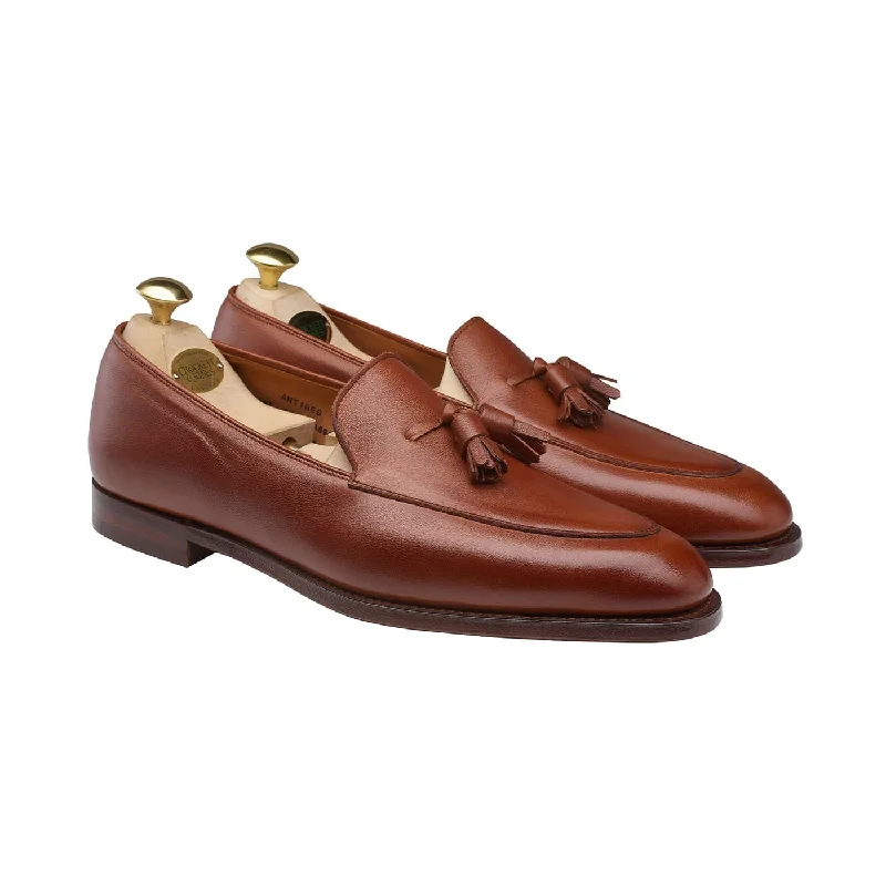Men's loafers with a decorative buckleAntibes Chestnut Milled Calf