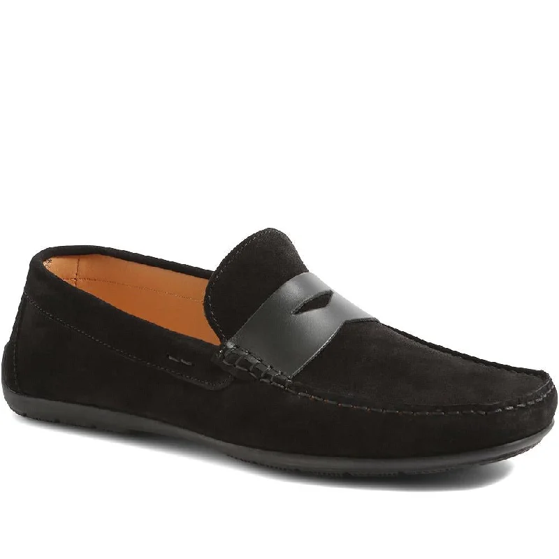Slip - on men's loafers for easy wearPierson Suede Leather Loafers - PIERSON / 320 159