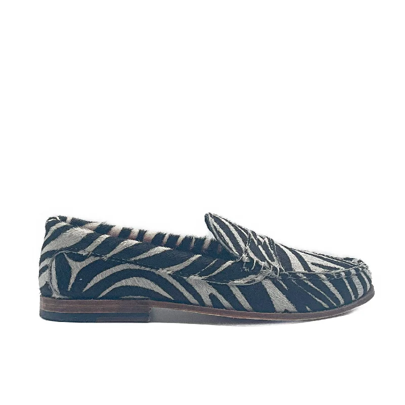 Men's loafers in a neutral color like black or brownKKB Penny Loafer:  Zebra Print