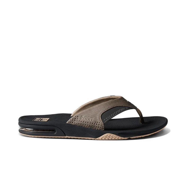 Men's sandals with a stretchy strap for a better fitMen's sandals with a stretchy strap for a better fitReef Men's Fanning Flip Flops - Fossil/Raven Men's sandals with a stretchy strap for a better fitMen's sandals with a stretchy strap for a better fitReef Men's Fanning Flip Flops - Fossil/Raven