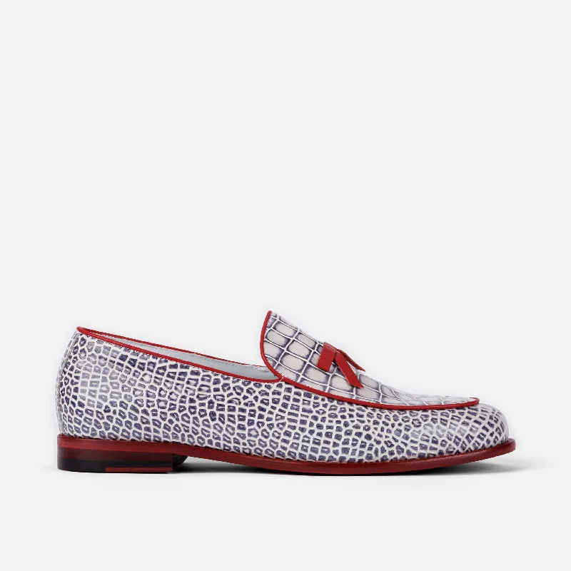 Men's loafers with a low - heeled design Men's loafers with a low - heeled design Men's loafers with a memory foam insoleOdell White Crocskin Leather Belgian Loafers Men's loafers with a low - heeled design Men's loafers with a low - heeled design Men's loafers with a memory foam insoleOdell White Crocskin Leather Belgian Loafers