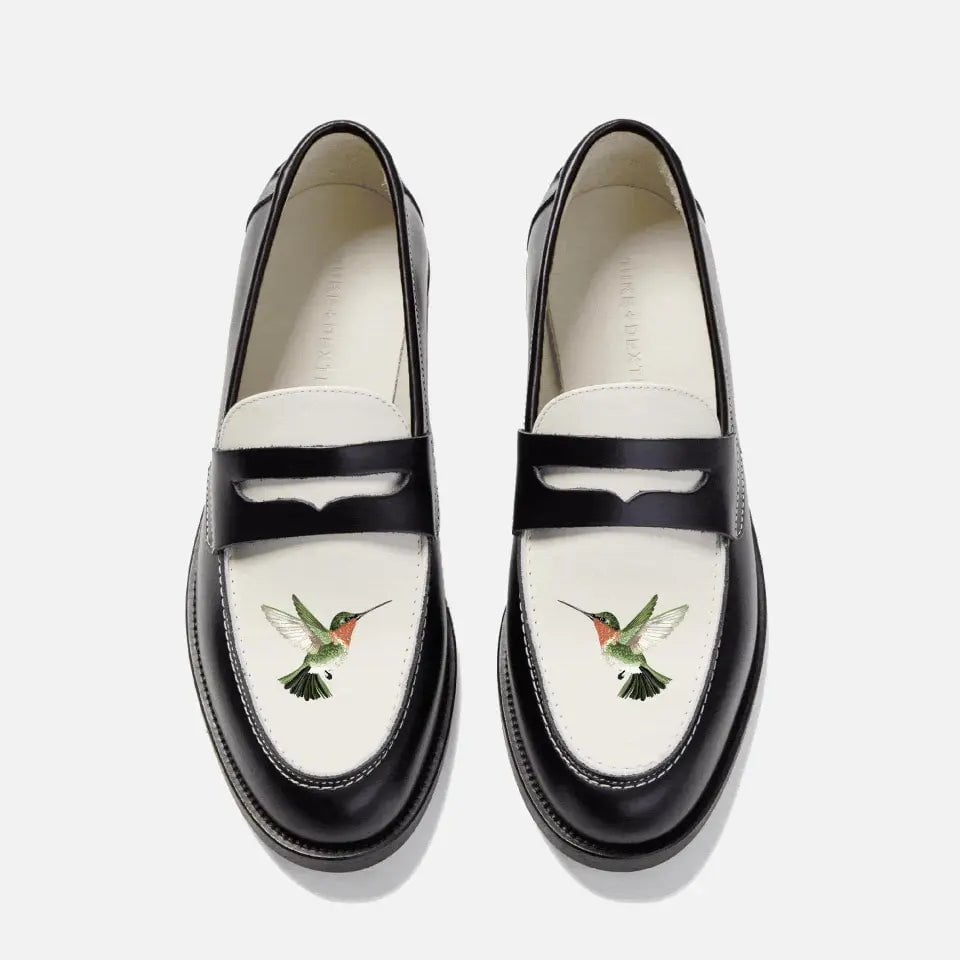 Men's loafers with a memory foam insoleHand-Painted Motif Penny Loafer - Men's