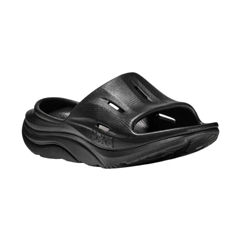 Men's sandals with a perforated leather upper for ventilationMen's sandals with a perforated leather upper for ventilationHOKA Ora Recovery Slide 3 - Black Men's sandals with a perforated leather upper for ventilationMen's sandals with a perforated leather upper for ventilationHOKA Ora Recovery Slide 3 - Black