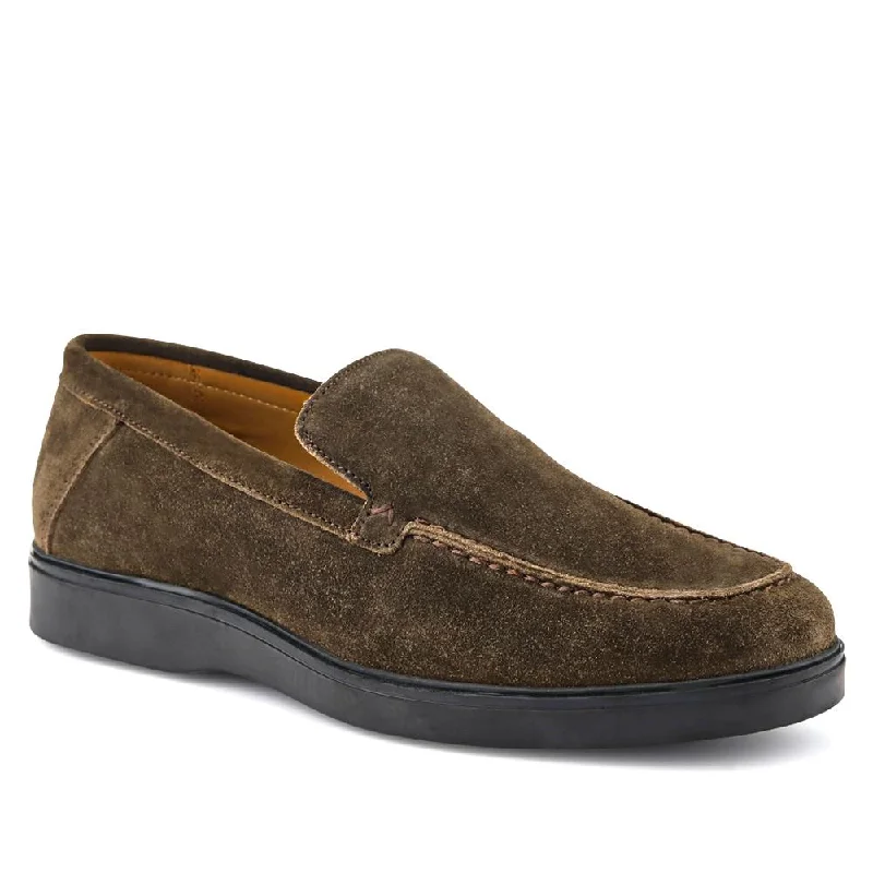 Men's leather loafers with a penny slotRocco Laceless Leather Shoes - ROCCO / 326 487
