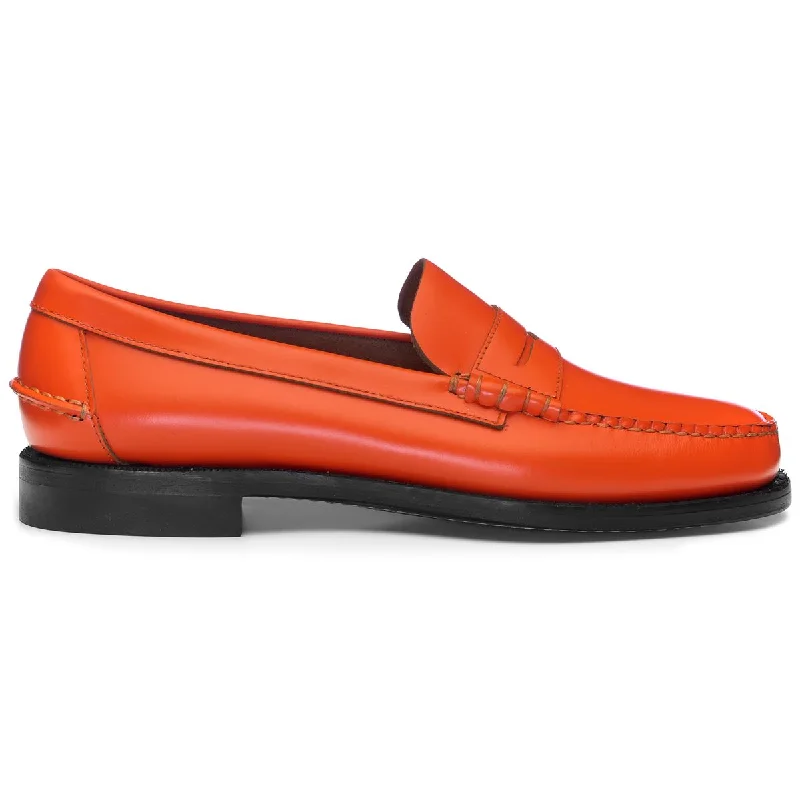 Men's loafers with a contrast stitching detailDan Outsides - Orange