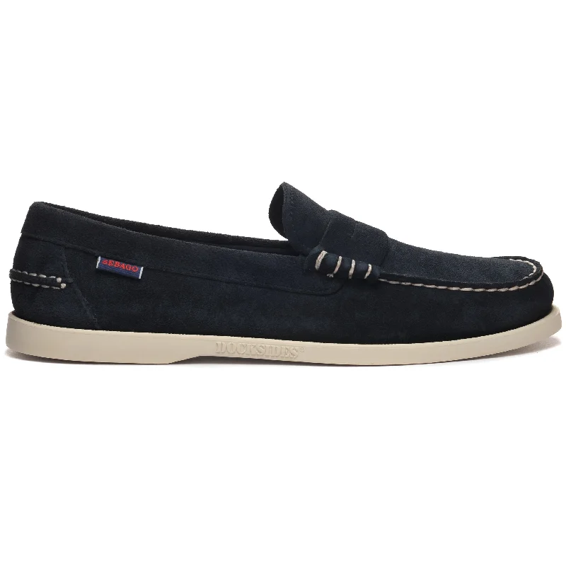 Men's loafers with a removable insole for cleaningDan Boat Roughout - Blue Universe Men's loafers with a removable insole for cleaningDan Boat Roughout - Blue Universe