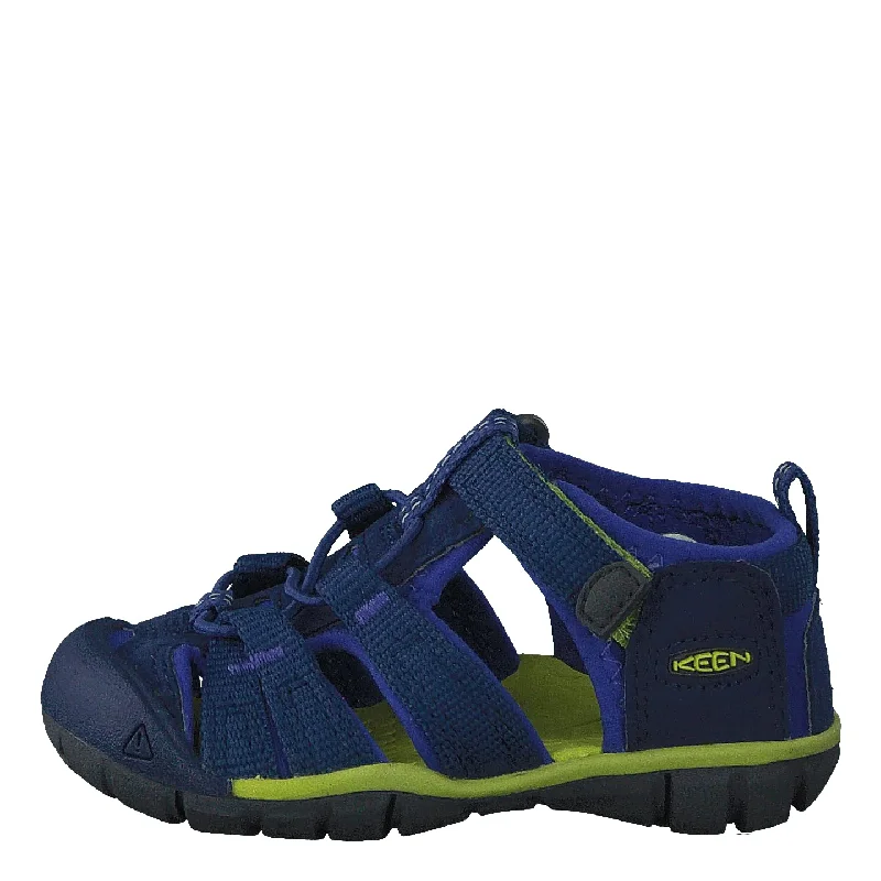 Men's sandals with a flexible sole for easy movement Men's sandals with a flexible sole for easy movement KEEN, Unisex Kinder Seacamp 2 CNX Sandalen , Blue Depths Chartreuse , 23 EU