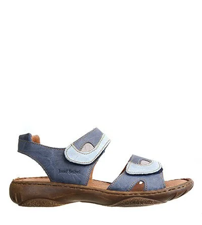Men's sandals with a decorative buckle or charm Men's sandals with a decorative buckle or charm JOSEF SEIBEL DEBRA BLUE