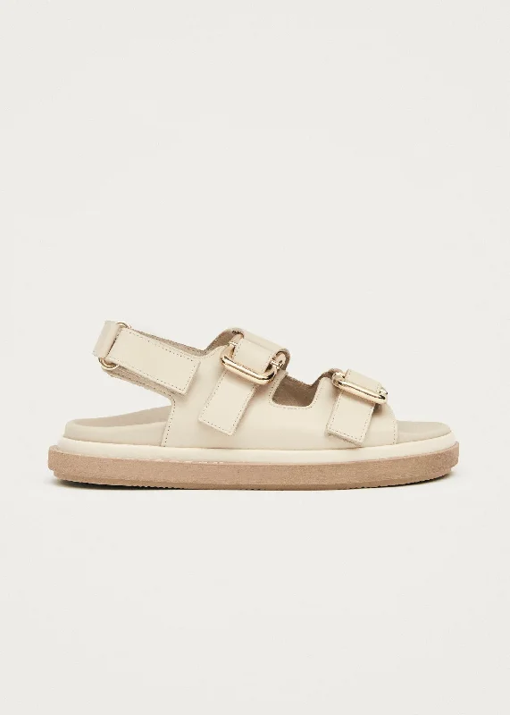 Men's sandals with a wide strap for support Men's sandals with a wide strap for support Harper Cream Leather Sandals