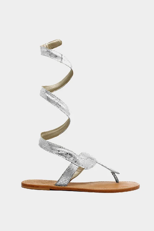 Men's sandals with a pointed toe for a stylish look Men's sandals with a pointed toe for a stylish look Cobra Wrap Sandals | Silver