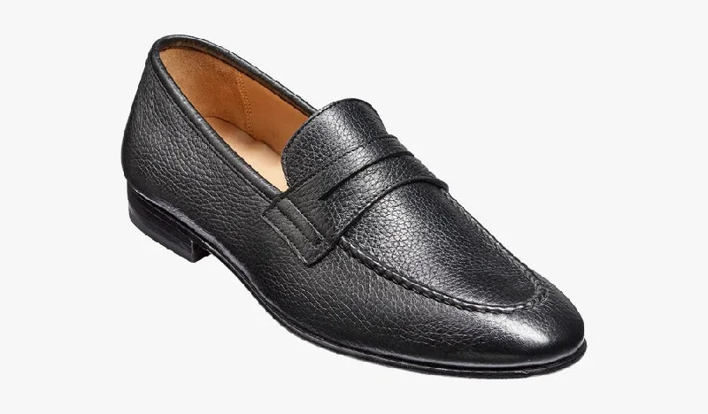 Men's leather loafers with a penny slot Men's leather loafers with a penny slot Barker Ledley Loafer Shoe - Black Deerskin Men's leather loafers with a penny slot Men's leather loafers with a penny slot Barker Ledley Loafer Shoe - Black Deerskin