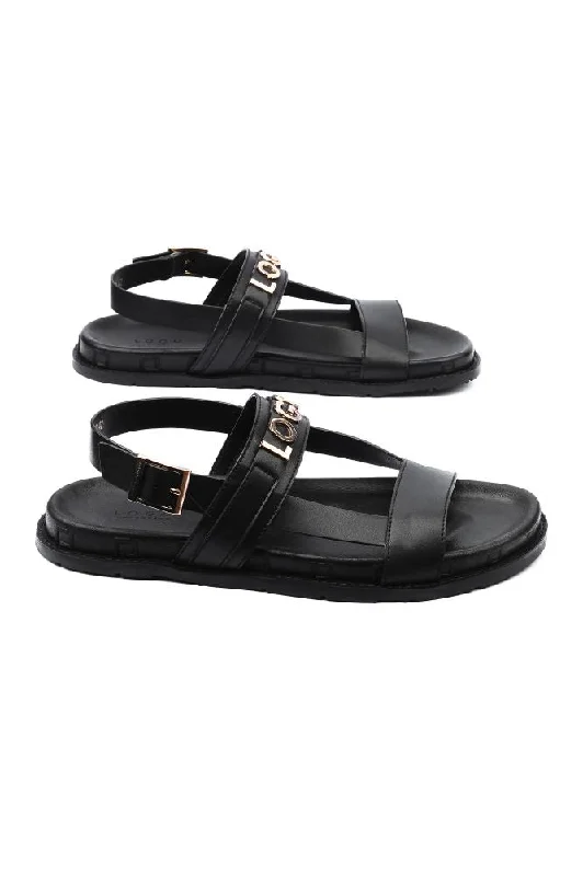 Men's leather sandals with an adjustable strap Men's leather sandals with an adjustable strap LOGO 7630 BKA Men's leather sandals with an adjustable strap Men's leather sandals with an adjustable strap LOGO 7630 BKA