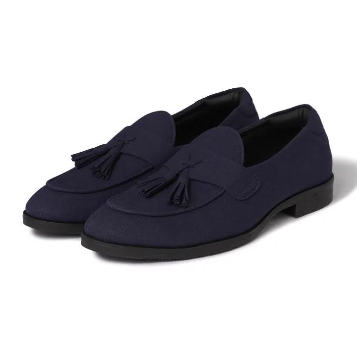 Men's leather loafers with a penny slot Men's leather loafers with a penny slot El Moho - Navy Blue Suede Tassel Slip-On Men's leather loafers with a penny slot Men's leather loafers with a penny slot El Moho - Navy Blue Suede Tassel Slip-On