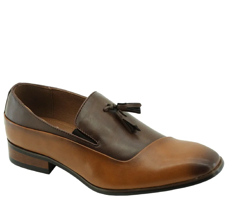 Men's leather loafers with a penny slot Men's leather loafers with a penny slot KURT065, Amali - Men's Dress Shoes - Tan/Brown (7.5-12) Men's leather loafers with a penny slot Men's leather loafers with a penny slot KURT065, Amali - Men's Dress Shoes - Tan/Brown (7.5-12)