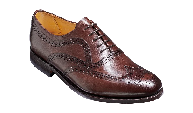 Men's leather Oxford shoes with a plain toe Southport - Dark Walnut Calf