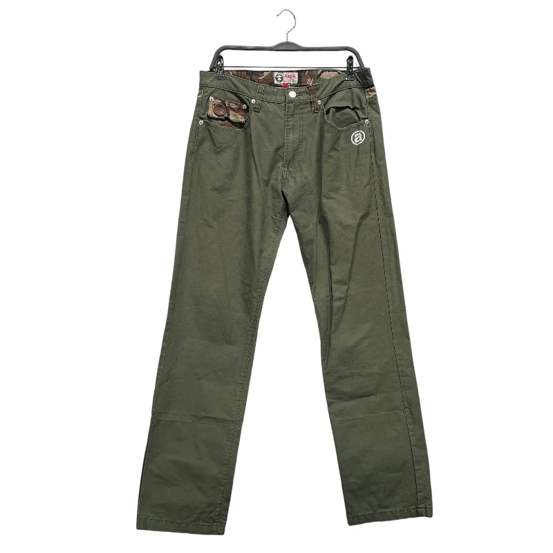 AAPE BY A BATHING APE/Pants/L/Cotton/GRN/