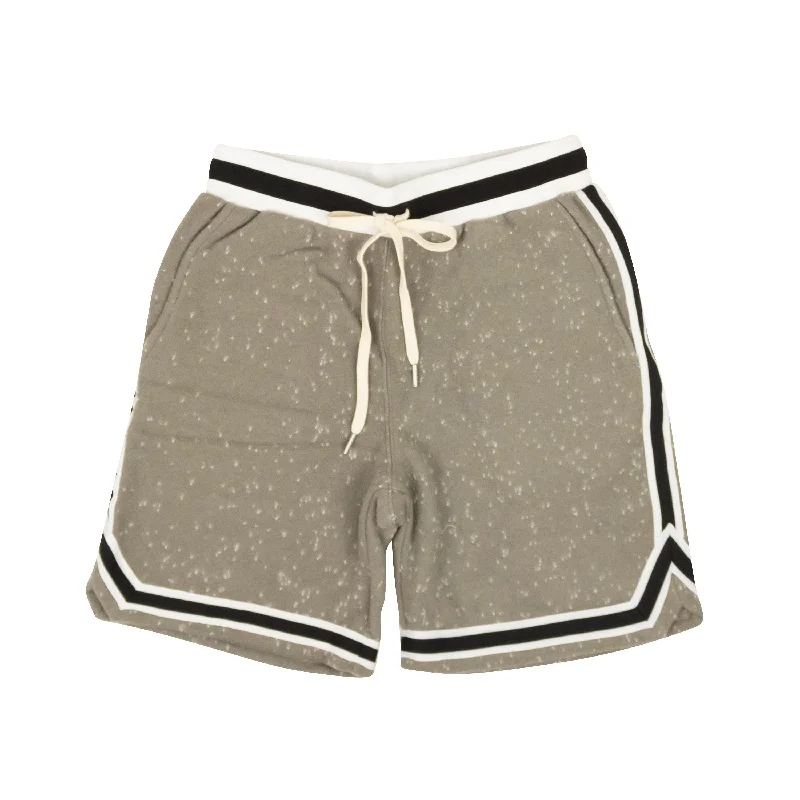 John Elliott Spec Wool Game Shorts - Moss Gray