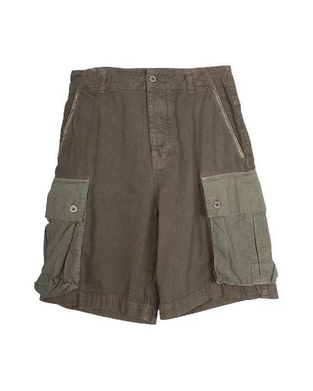 Loewe Cargo Shorts in Khaki Cotton