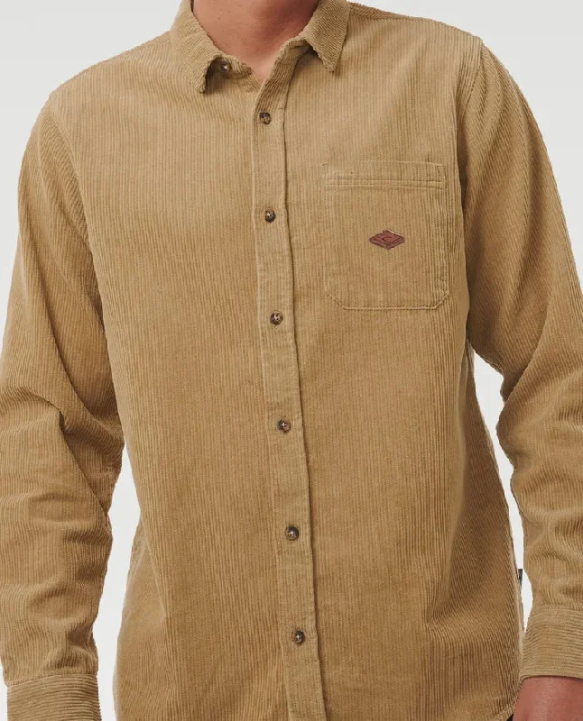 Classic Surf Cord L/S Shirt - Dark Khaki