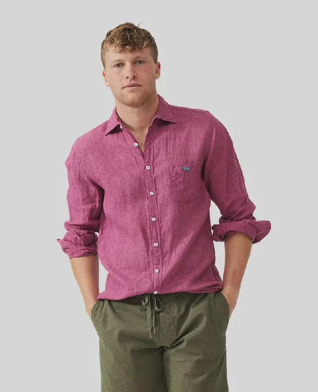 Coromandel Linen Shirt - Berry